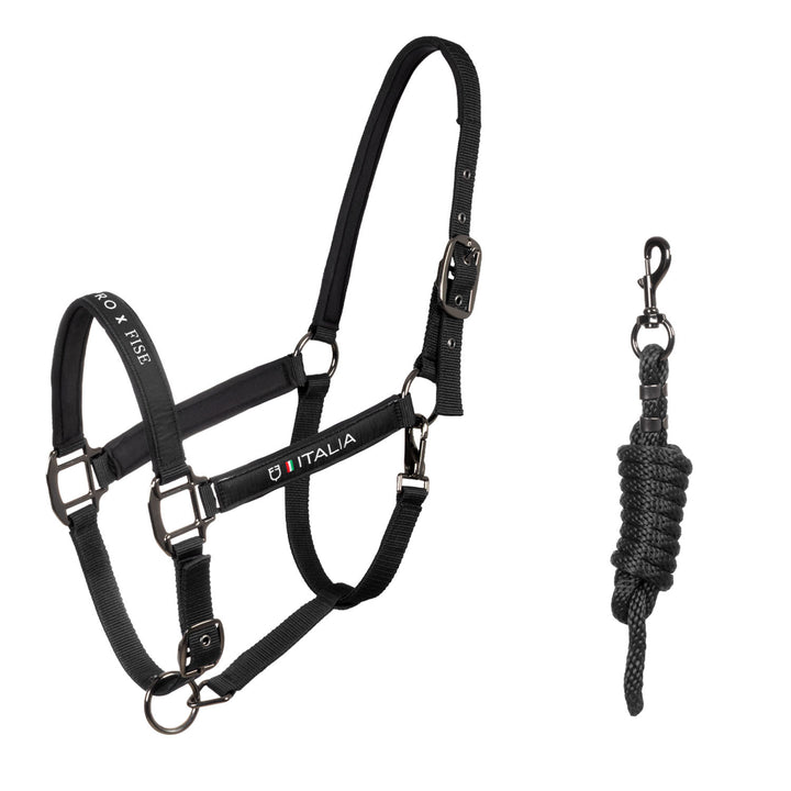 Padded halter double adjustment Equestro X FI BLACK