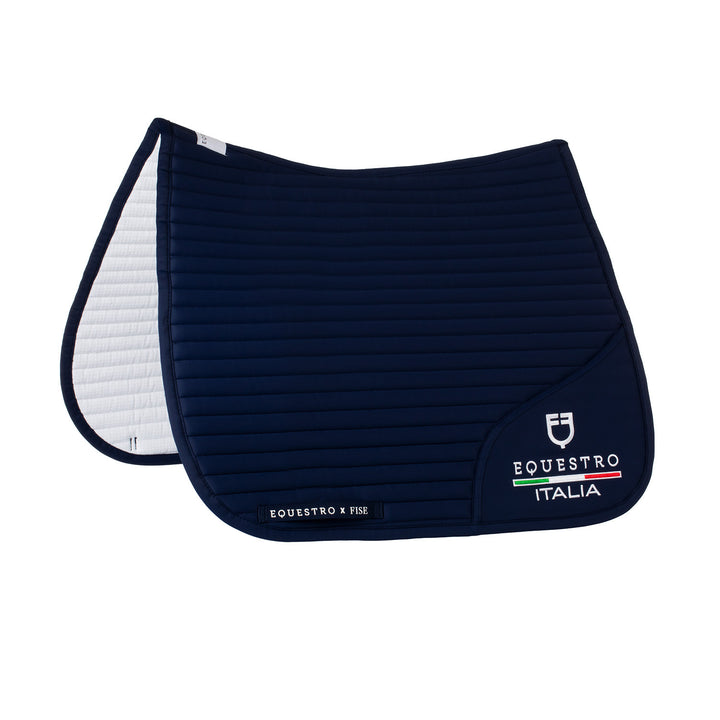 Dressage saddle pad with embroidered logo Equ NAVY BLAZER (19-3923)