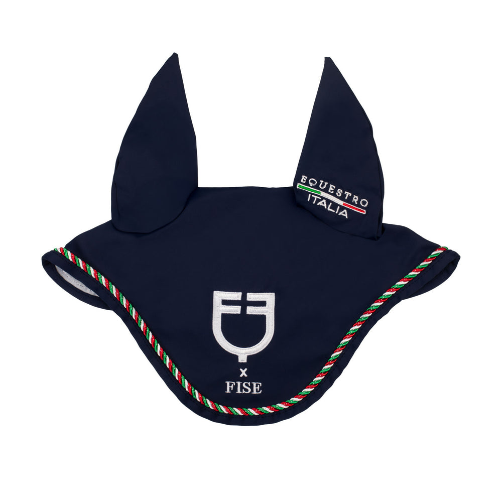 Fly veil with Italian flag piping Equestro X  NAVY BLAZER (19-3923)