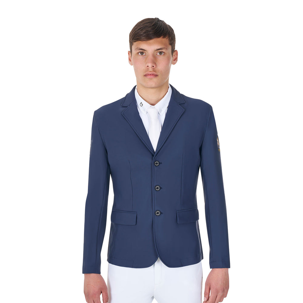 Men's three-button competition jacket Equestr NAVY BLAZER (19-3923)