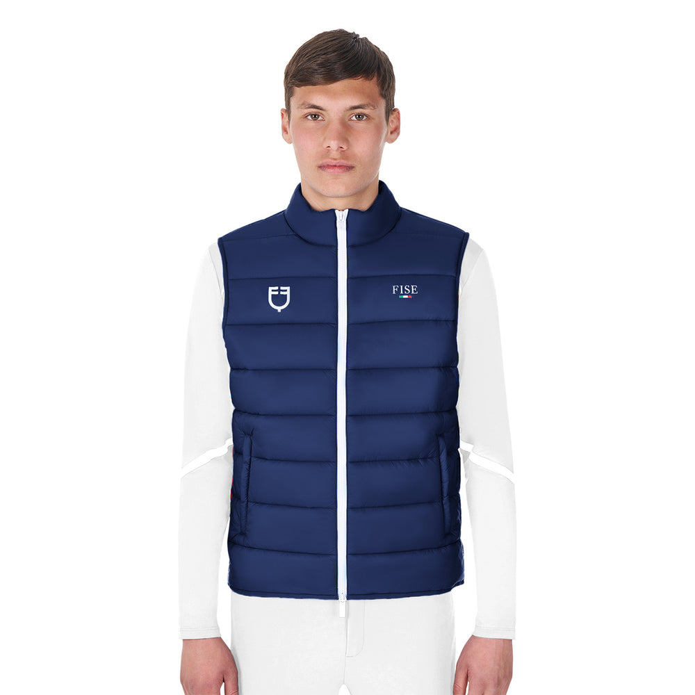 Men's slim fit vest Equestro X FISE NAVY BLAZER (19-3923)