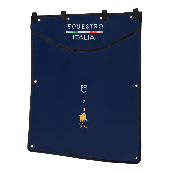 Long stable curtain with embroidered logo Equ NAVY BLAZER (19-3923)