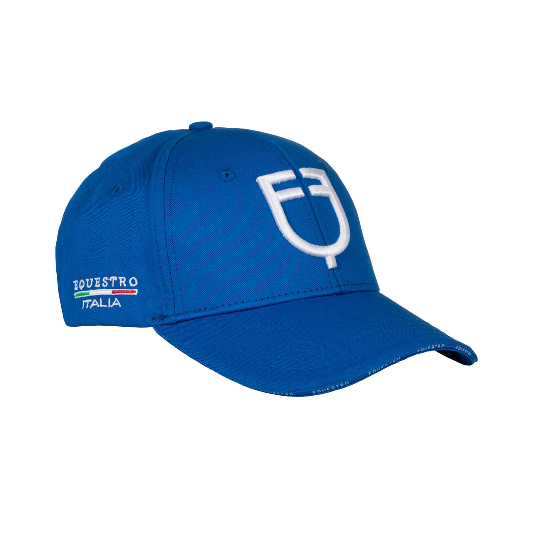 Unisex baseball hat Equestro X FISE AZZURRO SAVOIA (19-4150)