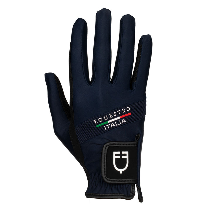 Gloves in technical fabric Equestro X FISE NAVY BLAZER (19-3923)