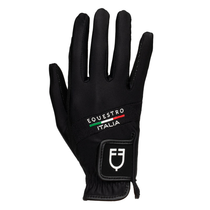 Gloves in technical fabric Equestro X FISE BLACK