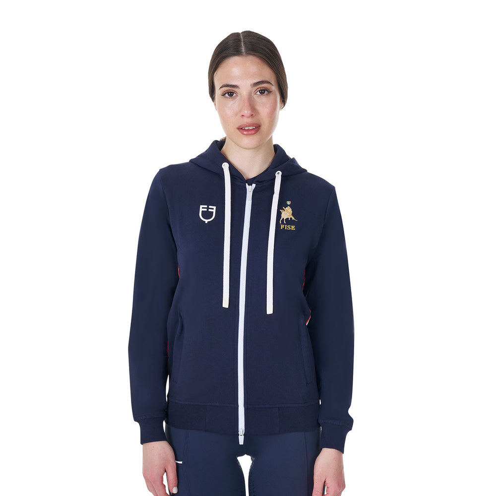 Women's hoodie Equestro X FISE NAVY BLAZER (19-3923)