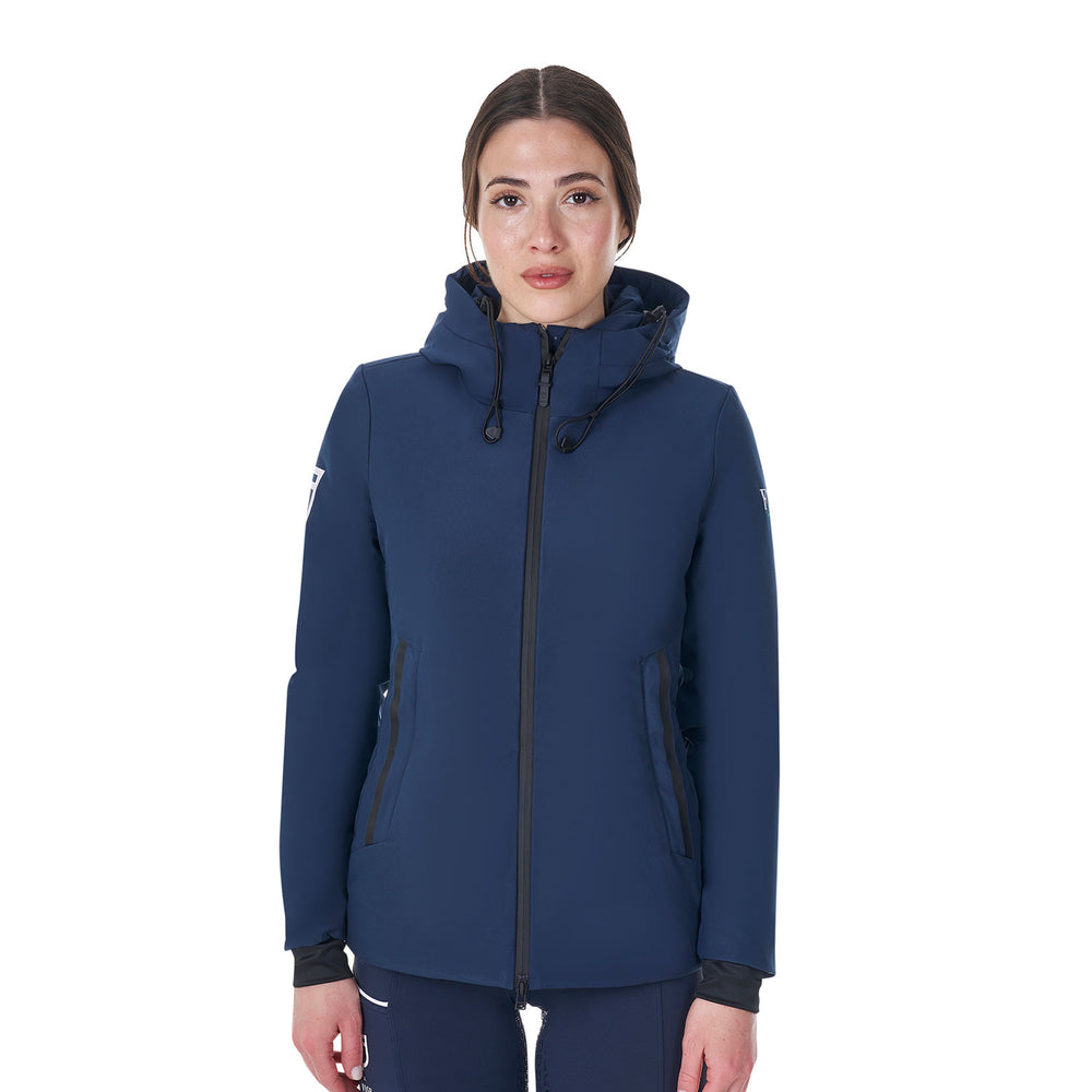 Women's waterproof puffer jacket Equestro X F NAVY BLAZER (19-3923)