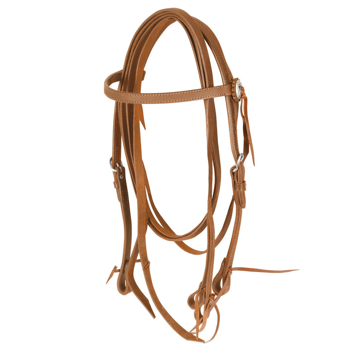 STRAIGHT BRIDLE LEATHER FAT W/REINS NATURAL