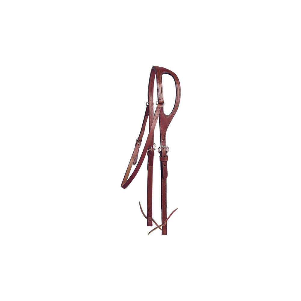 LAKOTA SOFT LINE ERA HEADSTALL WITH THTOAT LA BROWN