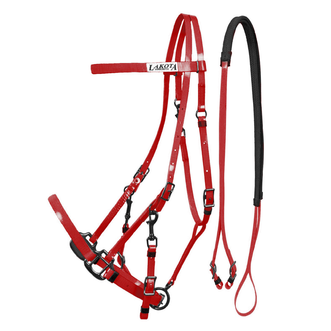 LAKOTA BIOTHANE HALTER-BRIDLE BURGUNDY