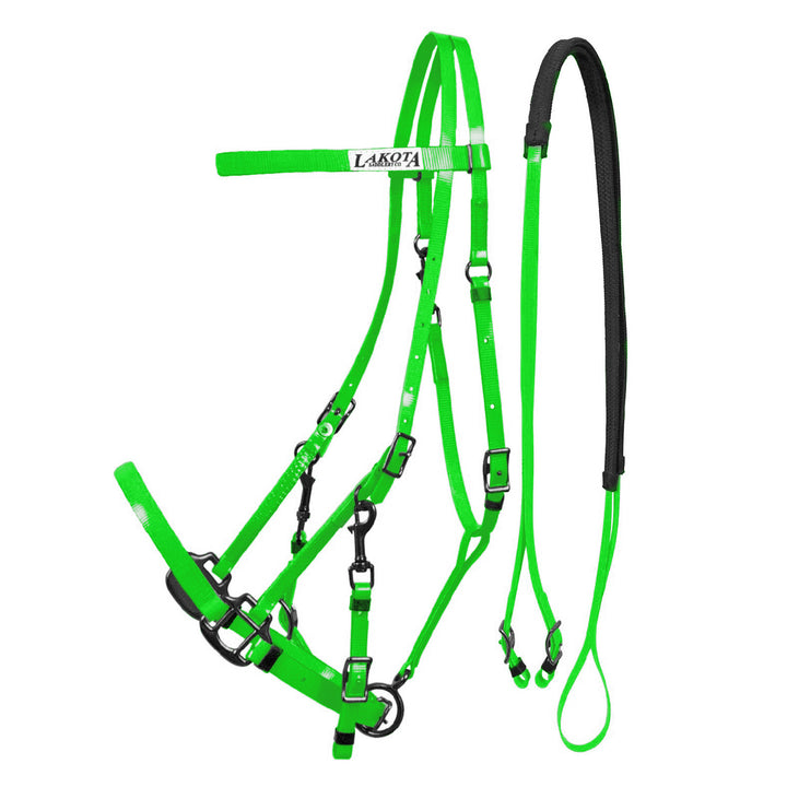 LAKOTA BIOTHANE HALTER-BRIDLE LIGHT GREEN