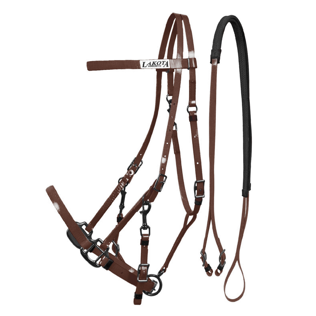 LAKOTA BIOTHANE HALTER-BRIDLE DARK BROWN