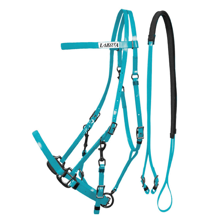LAKOTA BIOTHANE HALTER-BRIDLE TURQUOISE