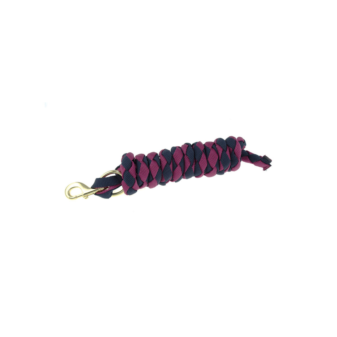 BRAIDED NYLON LEAD NAVY/BURGUNDY
