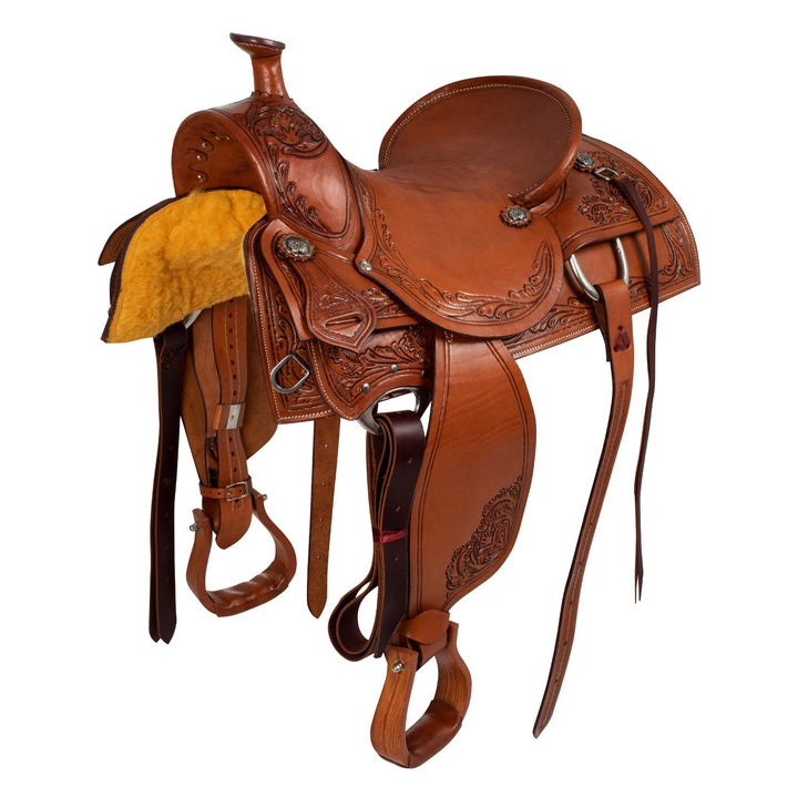 WPRO FLOWER WORK SADDLE CHESTNUT