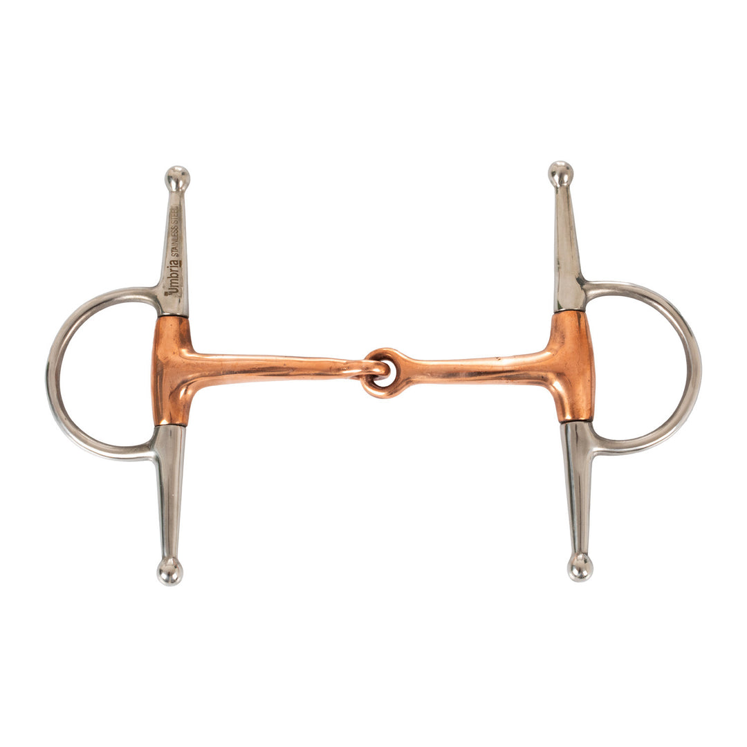 SOLID COPPER FULL CHEECK SNAFFLE BIT