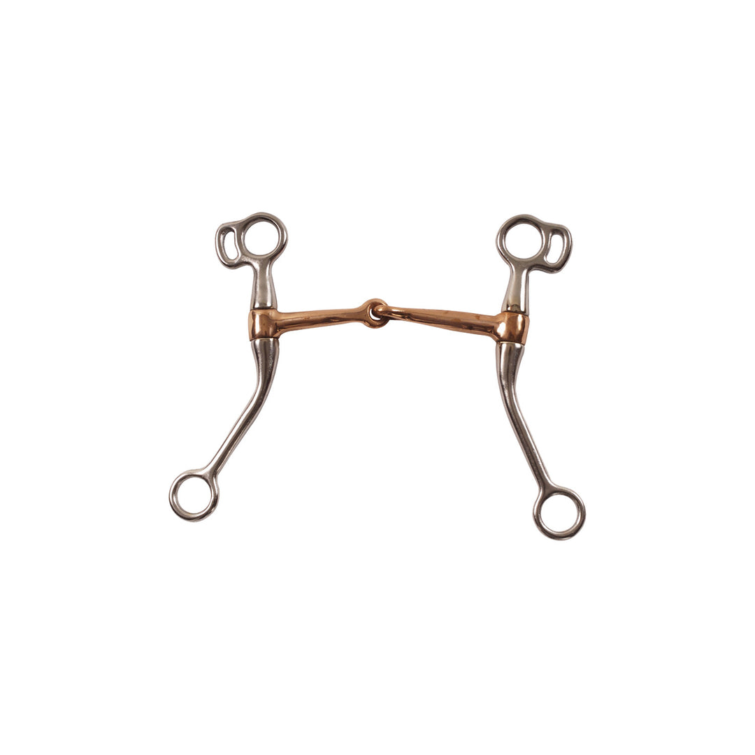 STAINLESS STEEL WESTERN BITE COPPER CANNON LONG CHEEKS