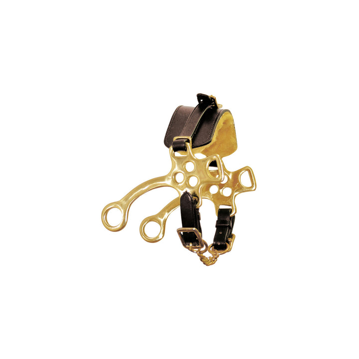 BRASS PLATED HACKAMORE BROWN