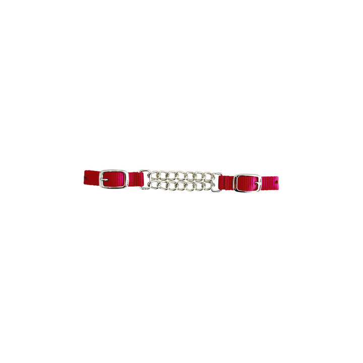 NYLON CURB DOUBLE CHAIN RED