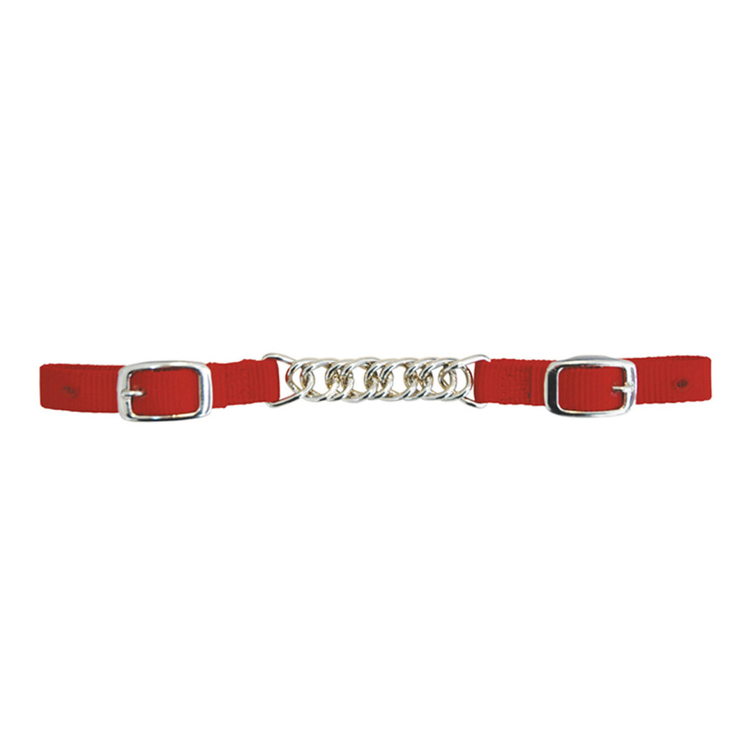 NYLON CURB CHAIN WITH CHAIN RED