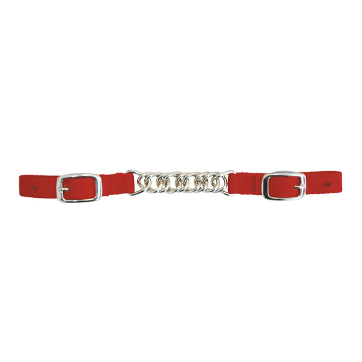 NYLON CURB CHAIN WITH CHAIN RED