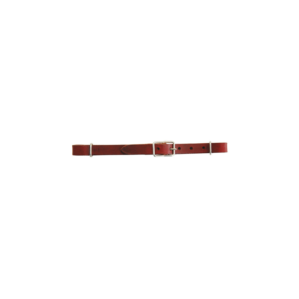 IMPORT LEATHER CURB CHAIN BROWN