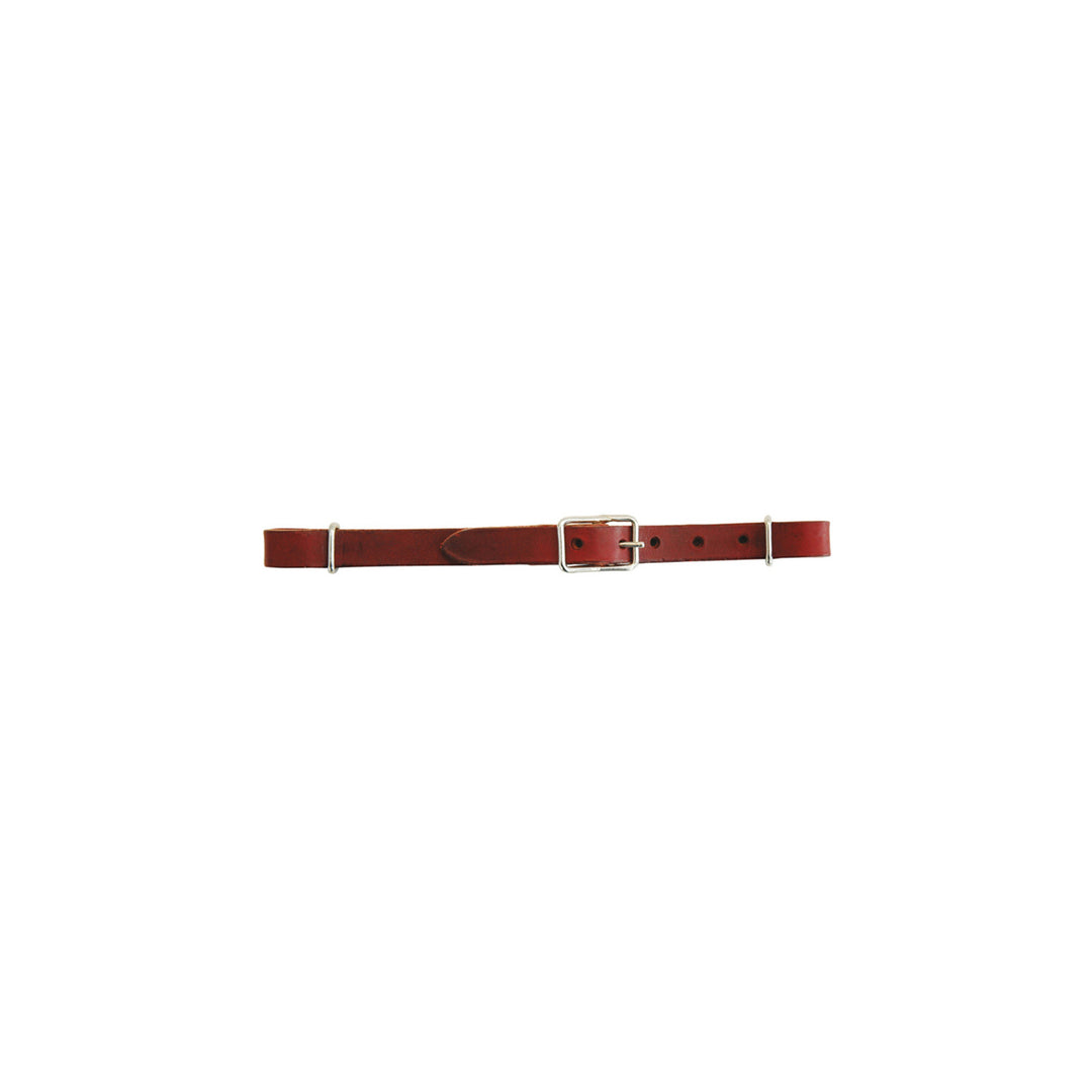 IMPORT LEATHER CURB CHAIN BROWN