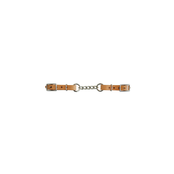 LEATHER CURB CHAIN NATURAL