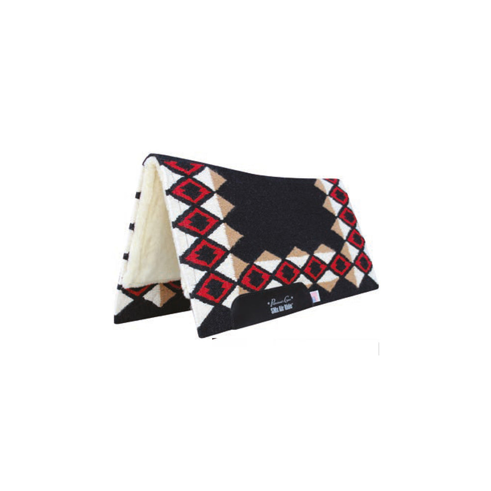 PROFESSIONAL'S CHOICE SADDLE PAD WOOL SMX QUE BLACK/CRIMSON