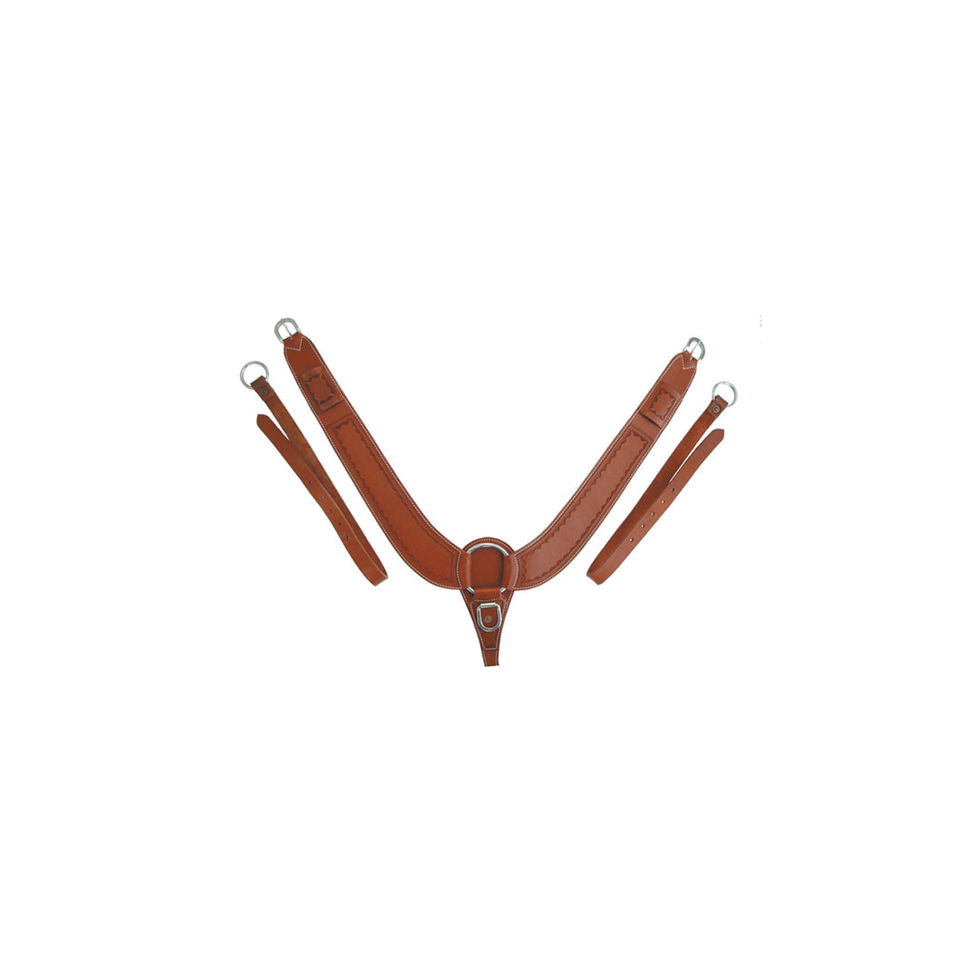 BUCKAROO BORDER STAMP BREASTCOLLAR BROWN