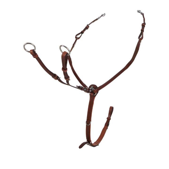 Y fork leather breastplate COGNAC