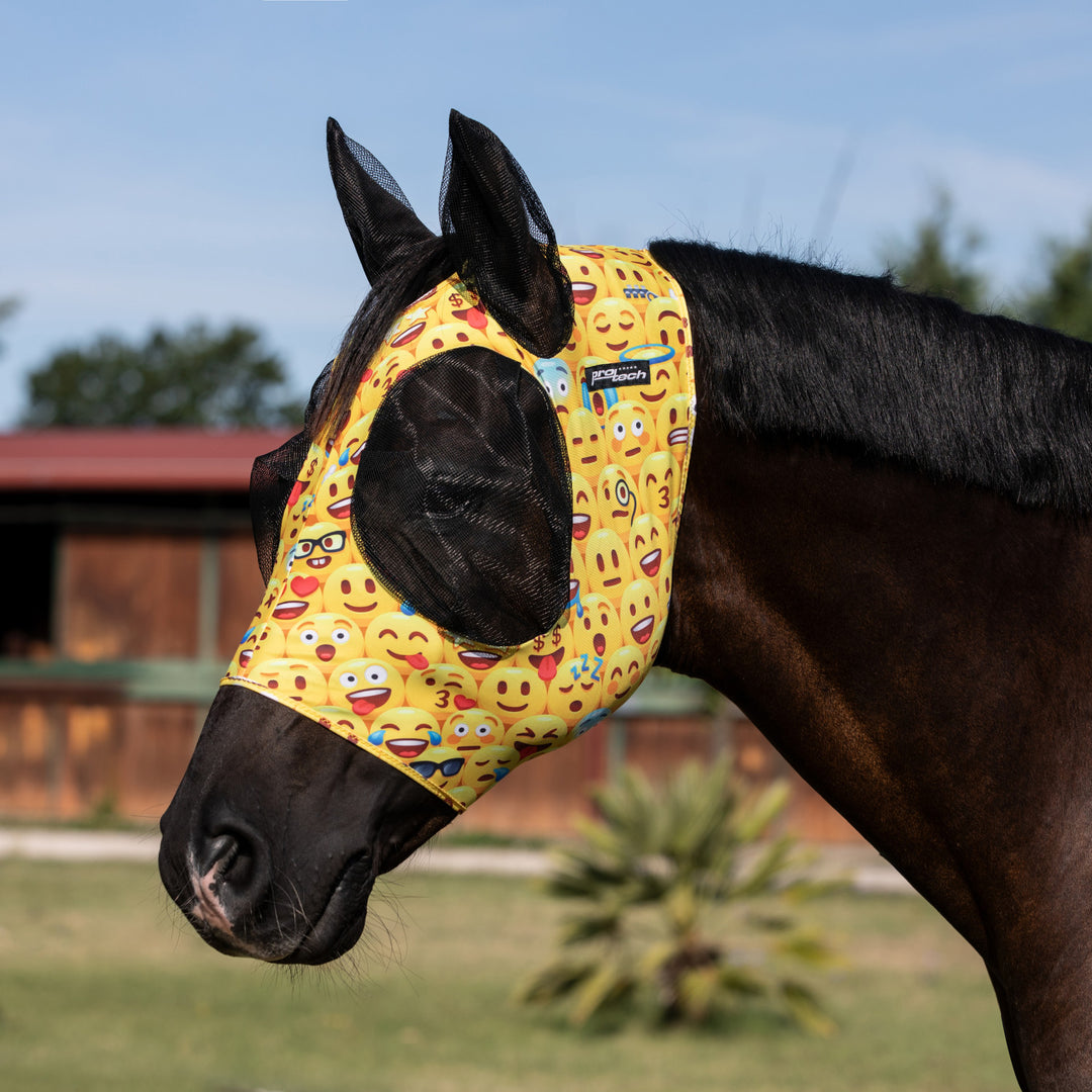 Anti-fly mask with ear cover net