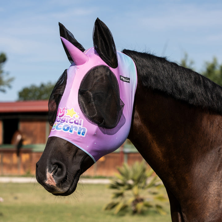 UNICORN  ANTI-FLY MASK WITH EAR COVER NET MY MAGICAL UNICORN