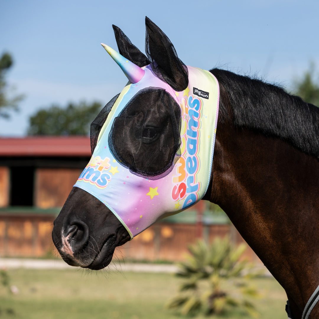 UNICORN  ANTI-FLY MASK WITH EAR COVER NET