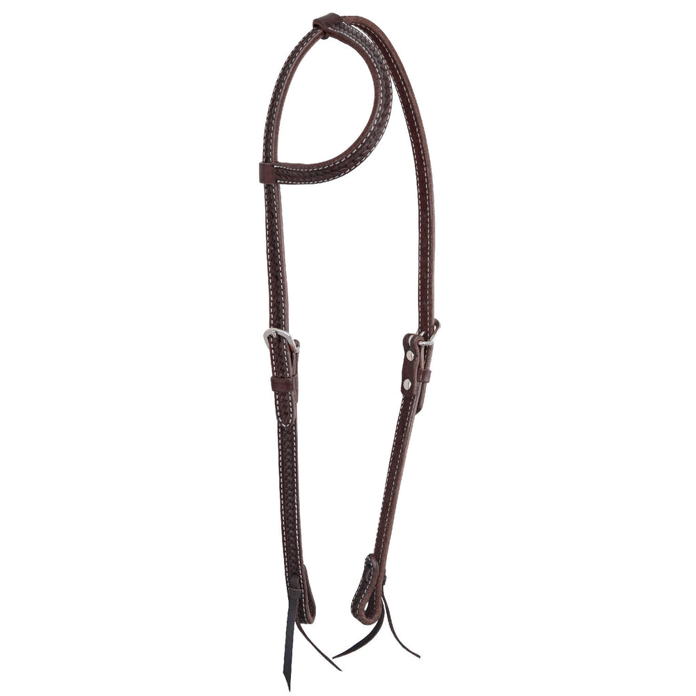 POOL'S ONE EAR HEADSTALL 23748 WITH BASKET TO BROWN