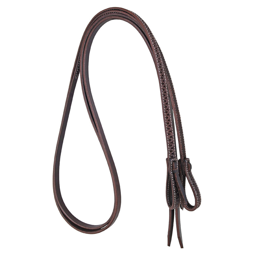 POOL'S SPLIT REINS 3228 WITH SNAKE TOOLING BROWN