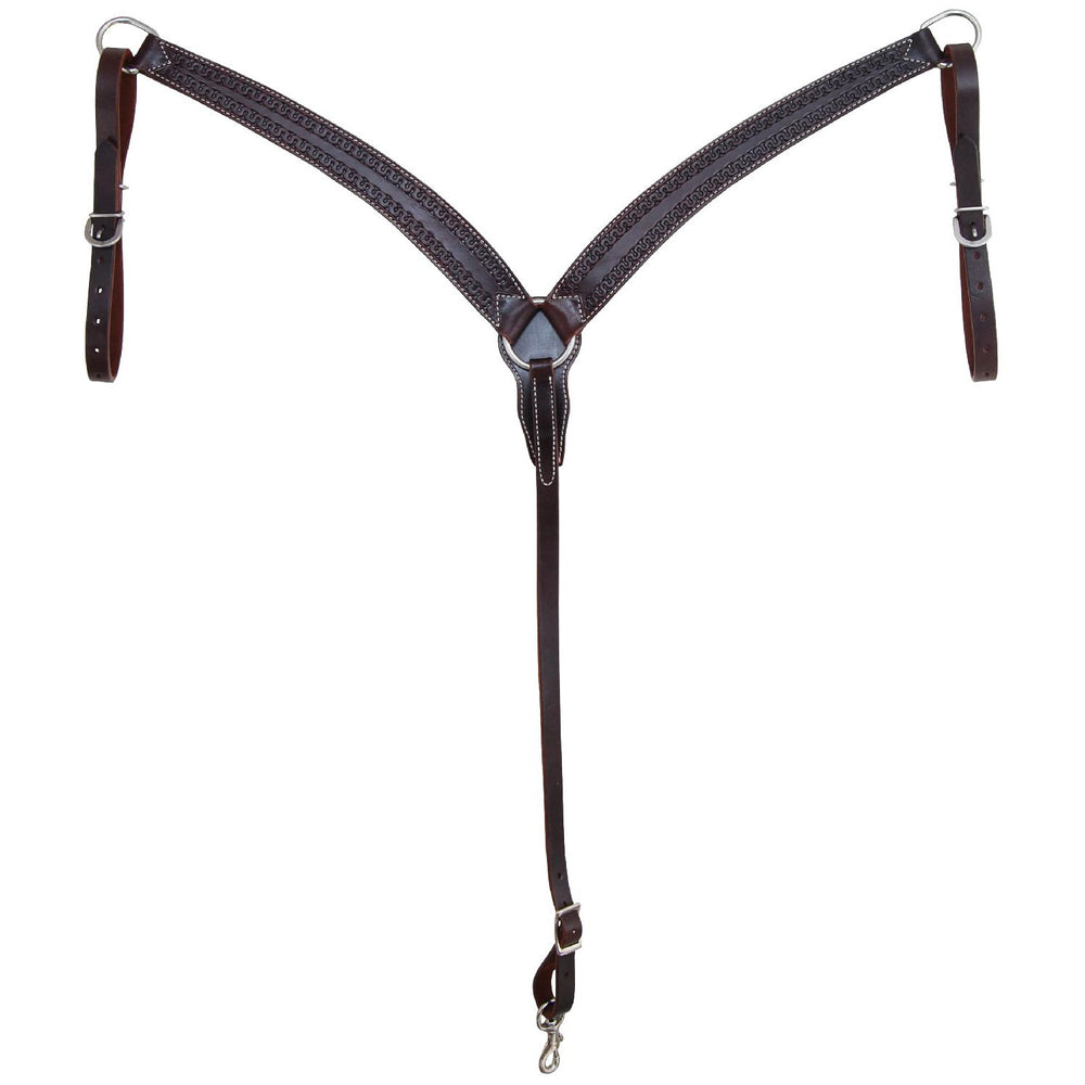 BREAST COLLAR 5957 WITH SNAKE TOOLING BROWN