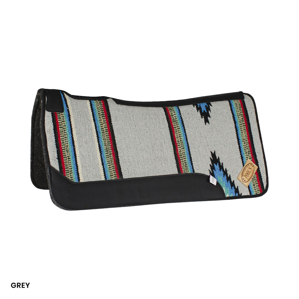 POOL'S NAVAYO SADDLE PAD, FELT BOTTOM GREY