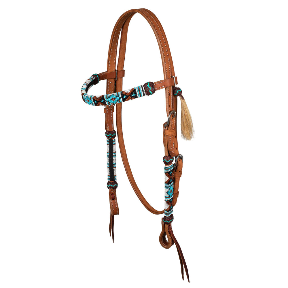 NAVAJO PEARLS WESTERN BRIDLE CHESTNUT