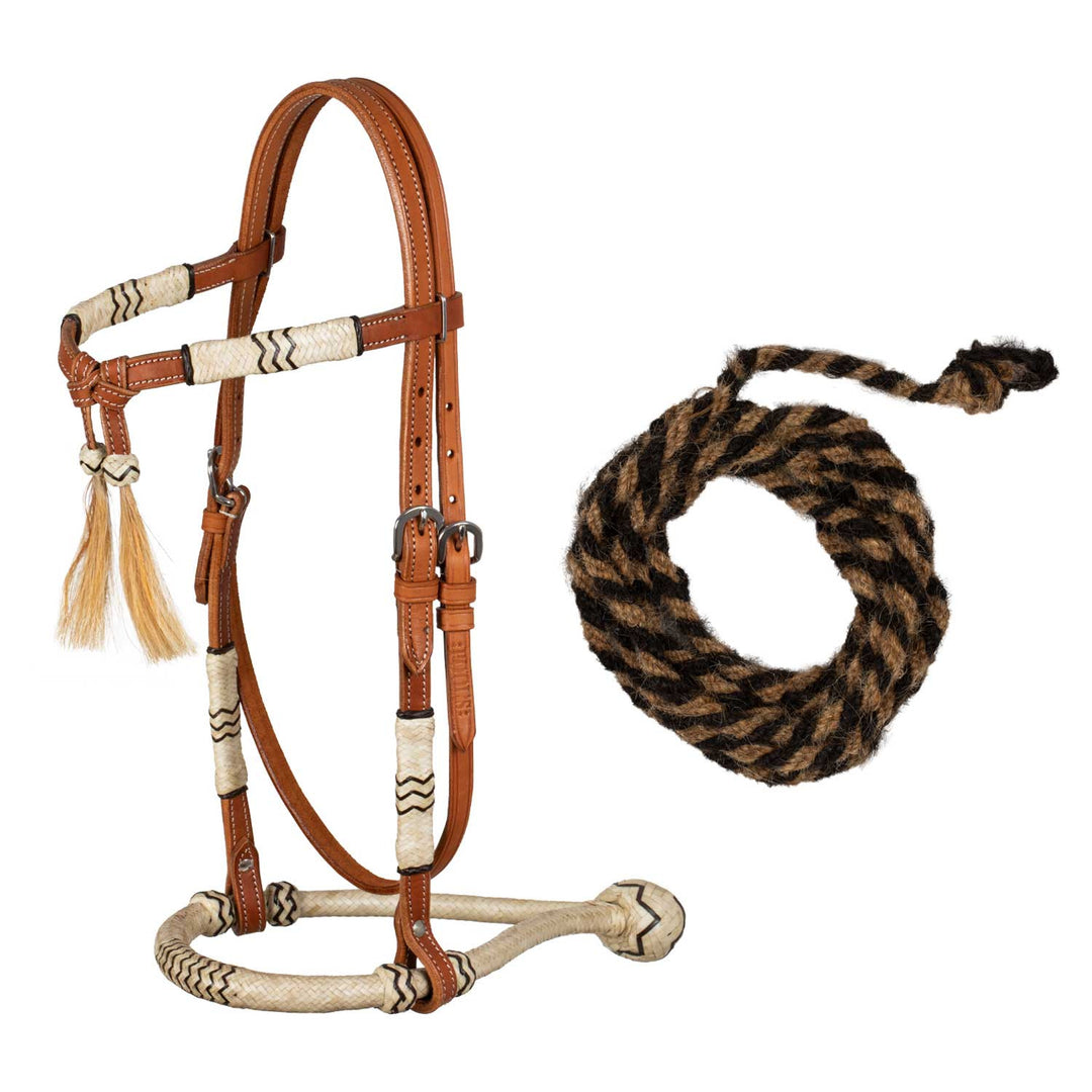 BOSAL BRIDLE WITH HORSEHAIR REINS