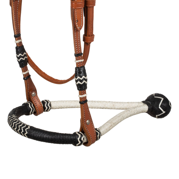 BICOLOR BOSAL SET WITH HORSEHAIR MECATE REINS