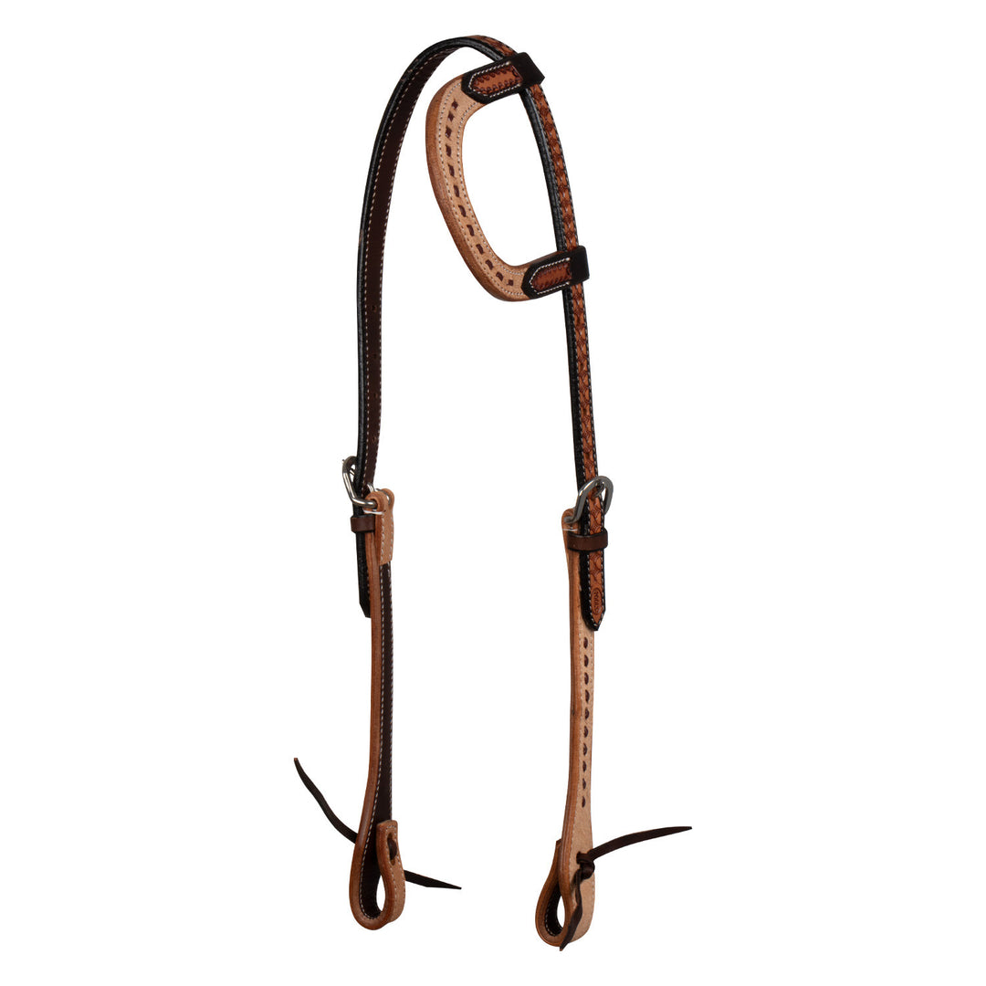 WESTERN HEADSTALL 1 EAR BICOLOR