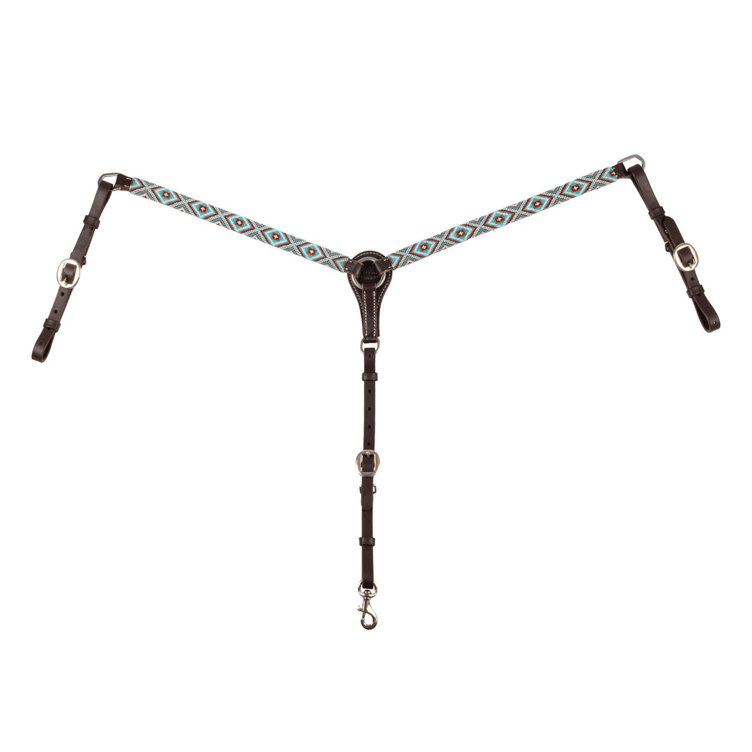 DIAMONDS BEADED WESTERN OIL BREASTPLATE