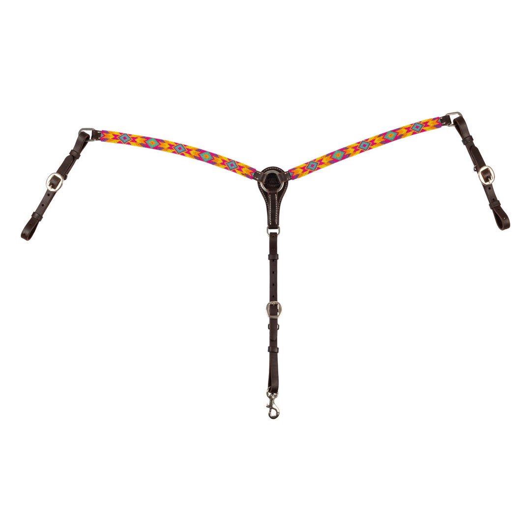 MULTICOLOR BEADED WESTERN OIL BREASTPLATE