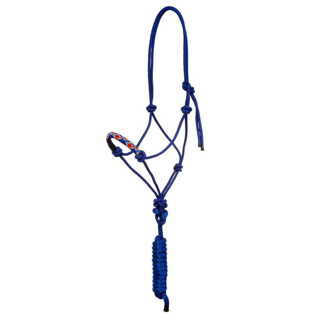NAVAYO KNOT HALTER WITH LEAD ROYAL BLUE