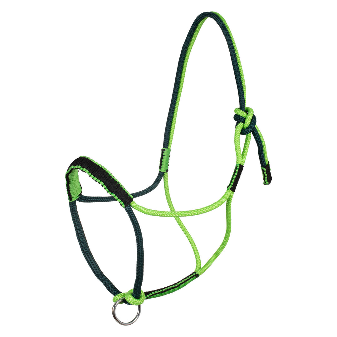 Braided halter with decorations GREEN/LIME