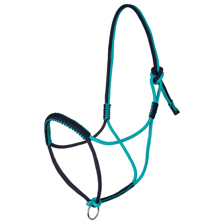 Braided halter with decorations TEAL/NV
