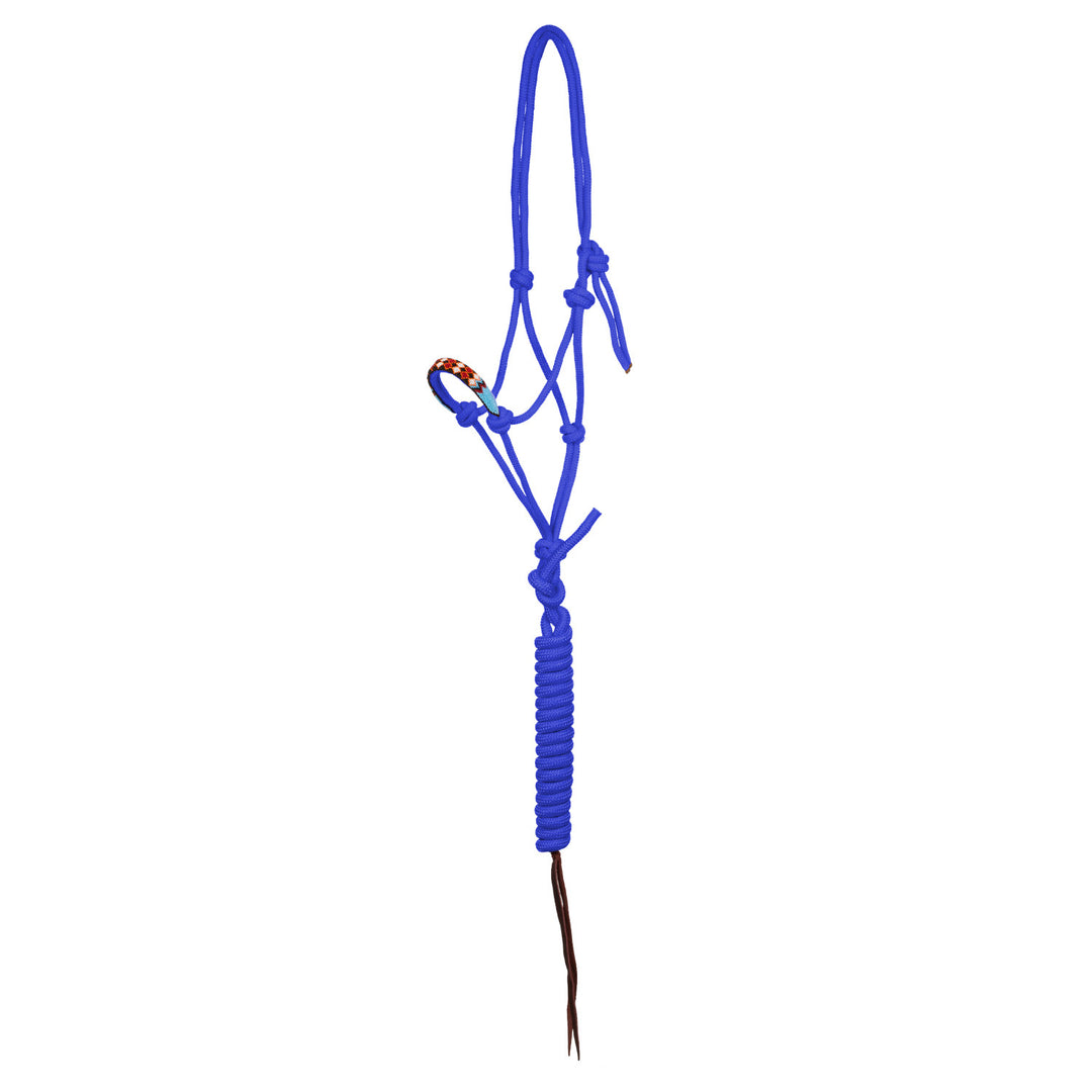 Pearls knot halter with lead ROYAL BLUE
