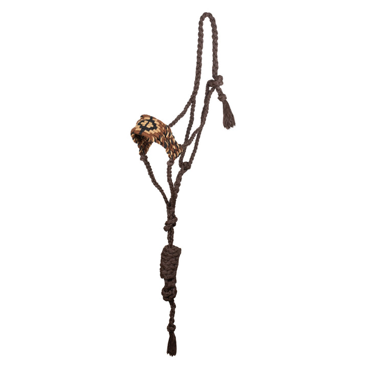 Diamond design Mohair rope halter BROWN/BEIGE