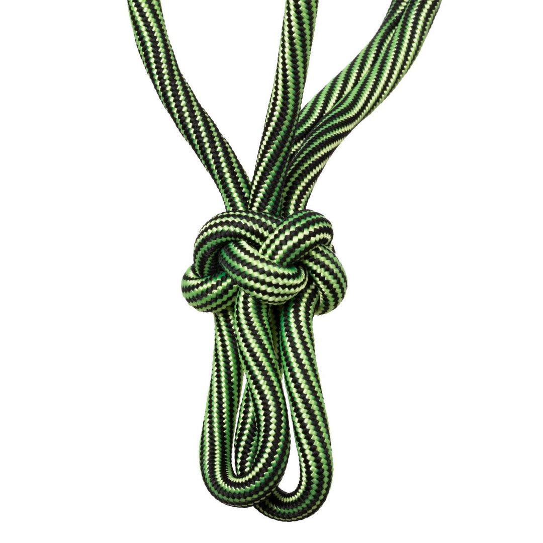 Adjustable knotted rope halter